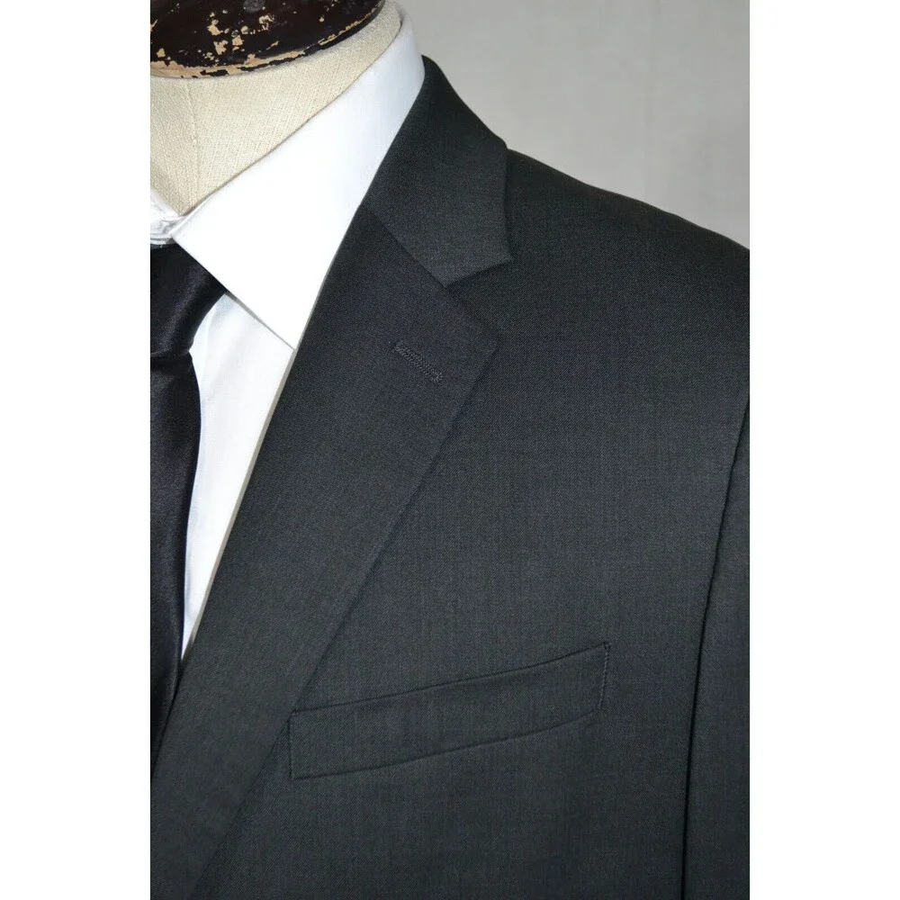 Banana Republic Blazer Mens 42R Gray Marzotto Wool Sport Coat 2 Button Jacket‎